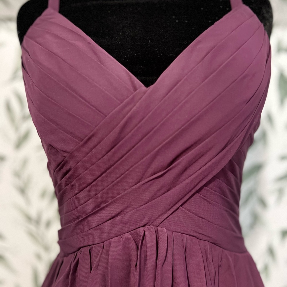 Burgundy Prom Formal Evening Maxi Dress Gown Size S NWT Cocktail Bridesmaid #9 - Picture 7 of 12